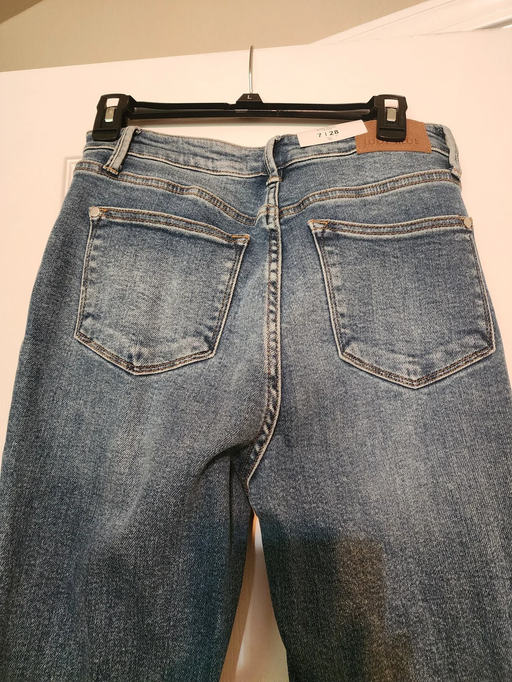 Judy Blue Blue Denim Flare Jeans with American Flag Side Panels - Picture 7 of 8